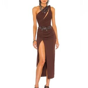 Kate Midi Dress in Chocolate Brown
DUNDAS X REVOLVE